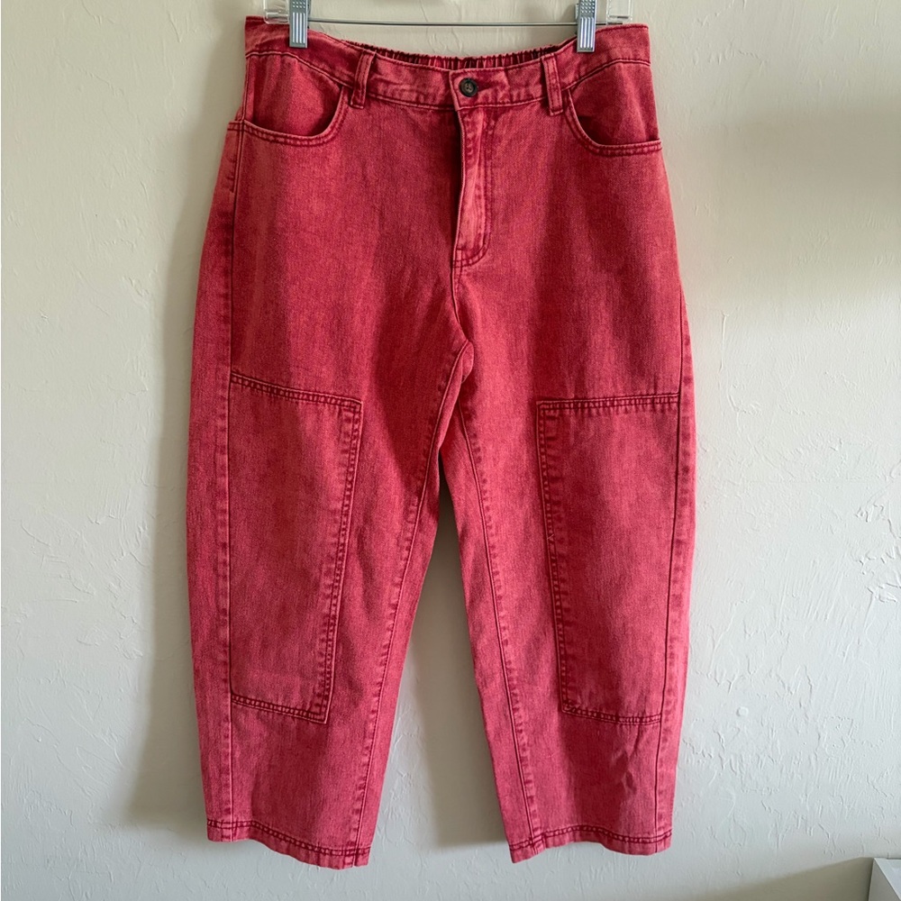 Women’s High-Rise Red Denim Jeans
